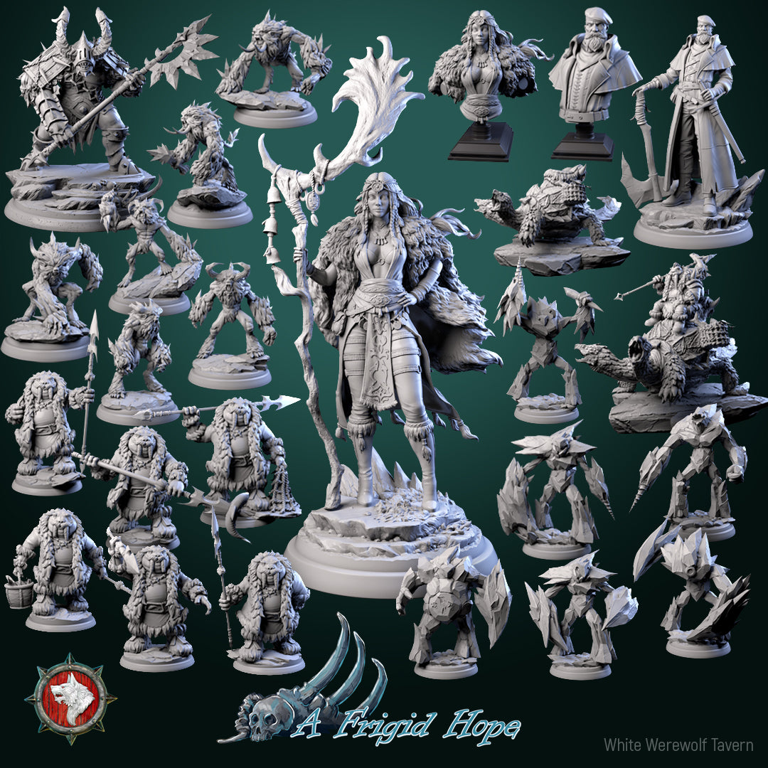 Dungeons and Dragons Models - A Frigid Hope - Set by White Werewolf Tavern