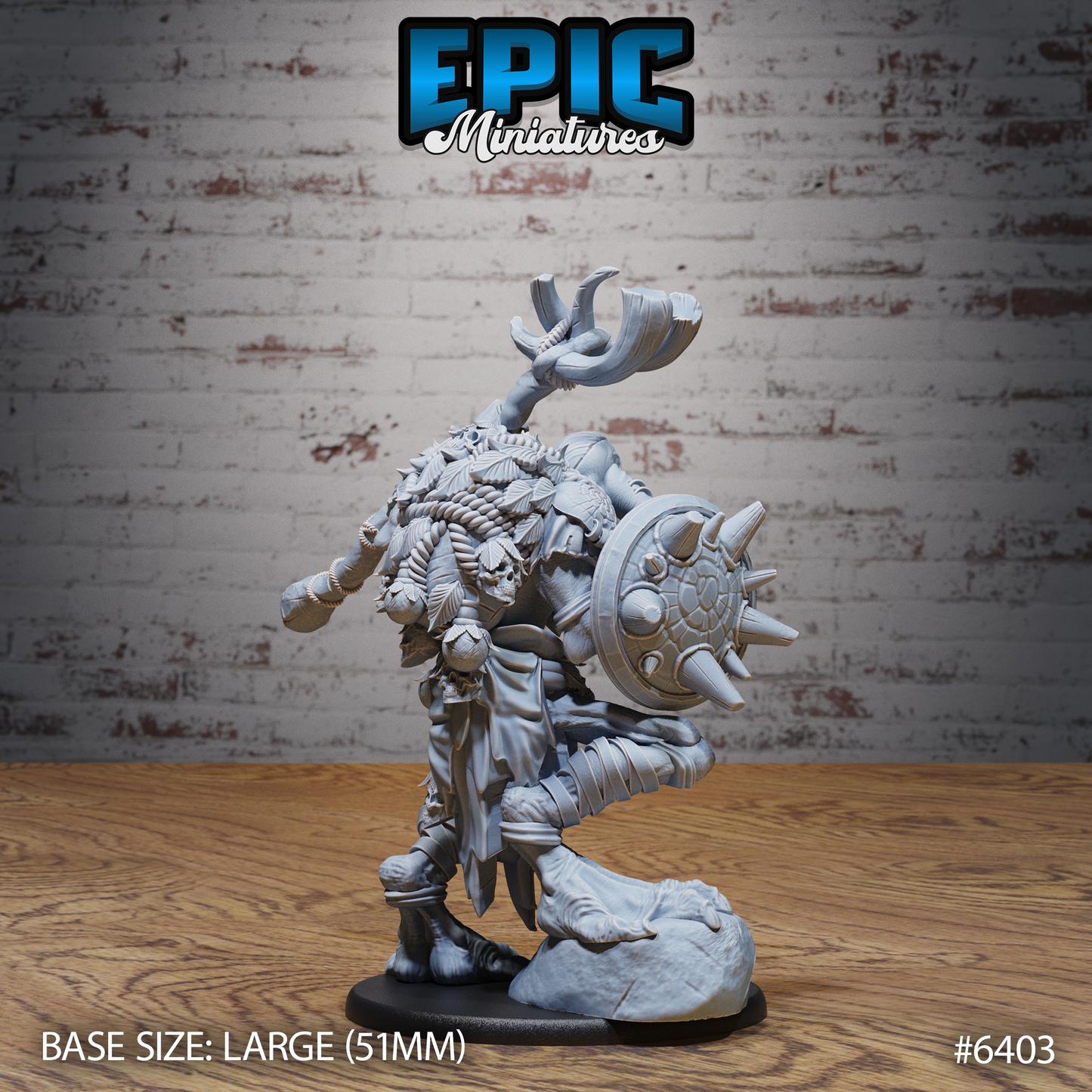 Troll Shaman - Large DnD Scale - Resin Model - For tabletop gaming Rifts/DnD/Pathfinder/Etc