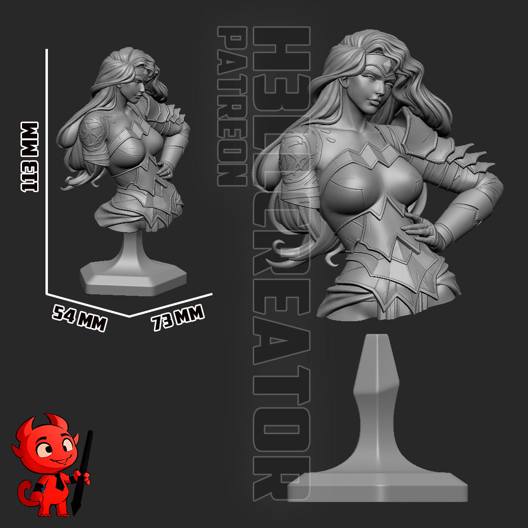 Absolute Wonder Woman | 3D Printed Resin Model | Unpainted or Hand-Painted