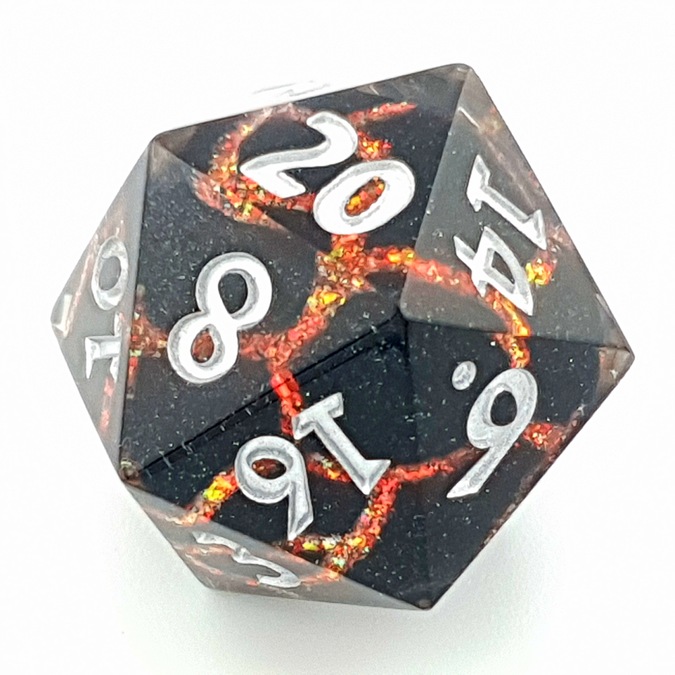Cleric's Vein | Sharp Edge Dice | Resin | 7 Piece Set