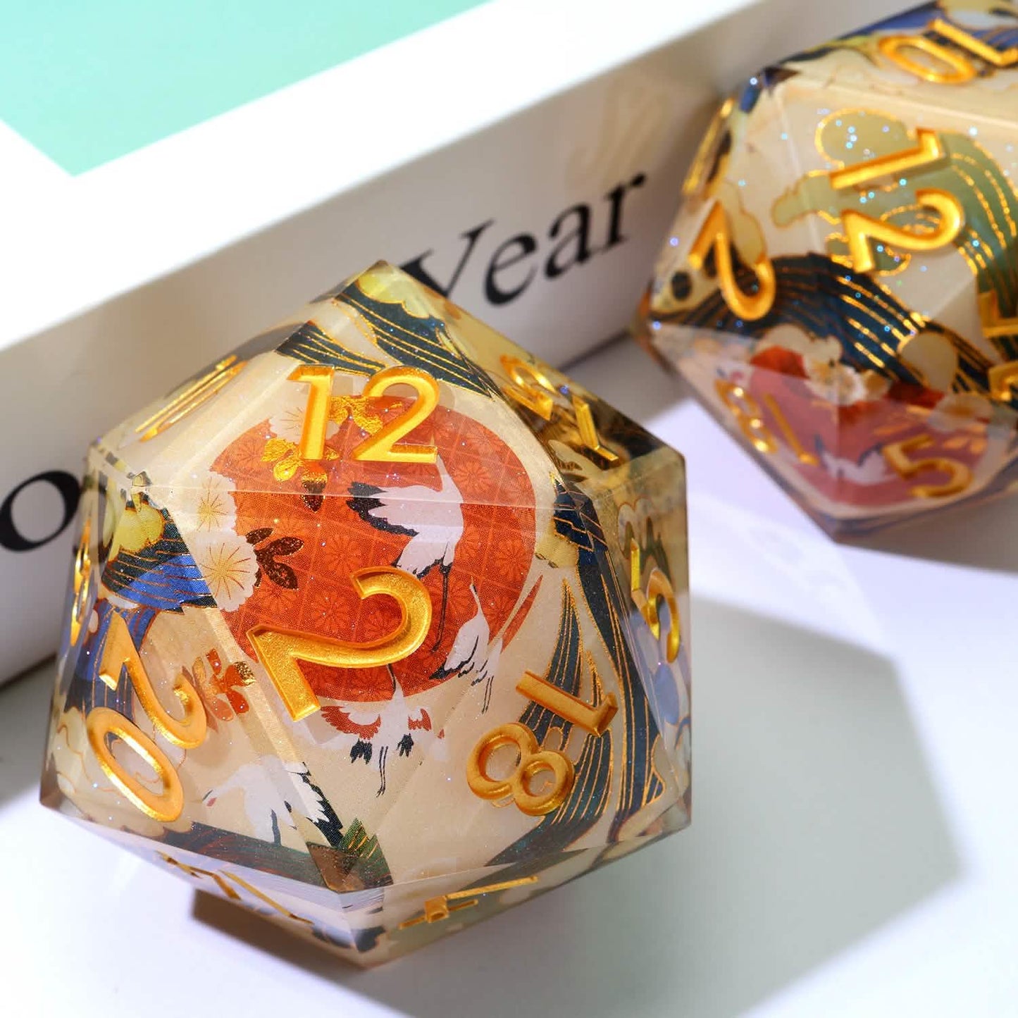 Whispering Glade | 50mm D20 | Oversized Art Core Dice | Single Dice