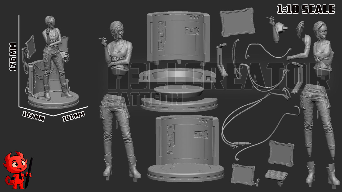 Judy Alvarez | 3D Printed Resin Model | Unpainted or Hand-Painted