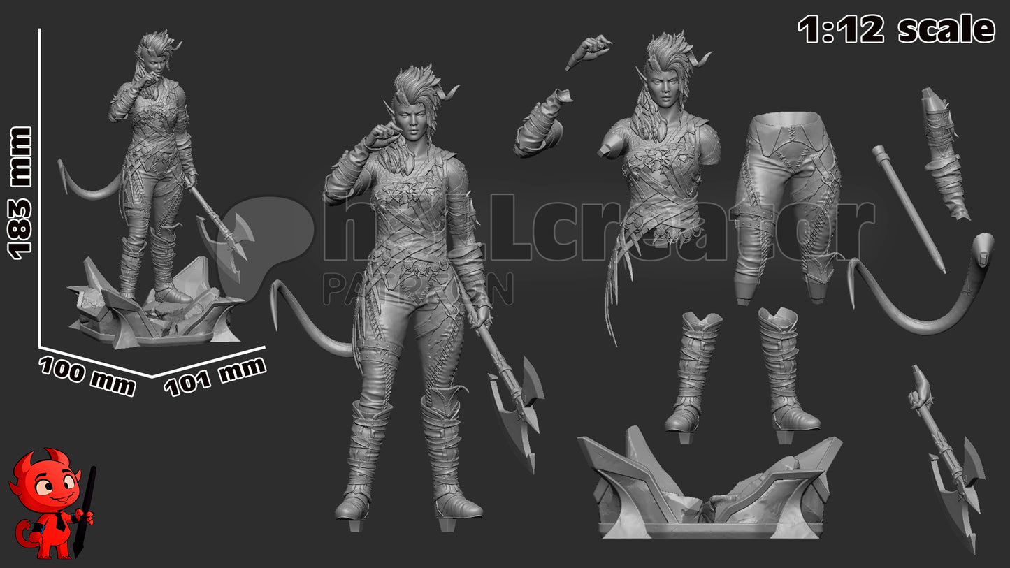 Karlach | 3D Printed Resin Model | Unpainted or Hand-Painted