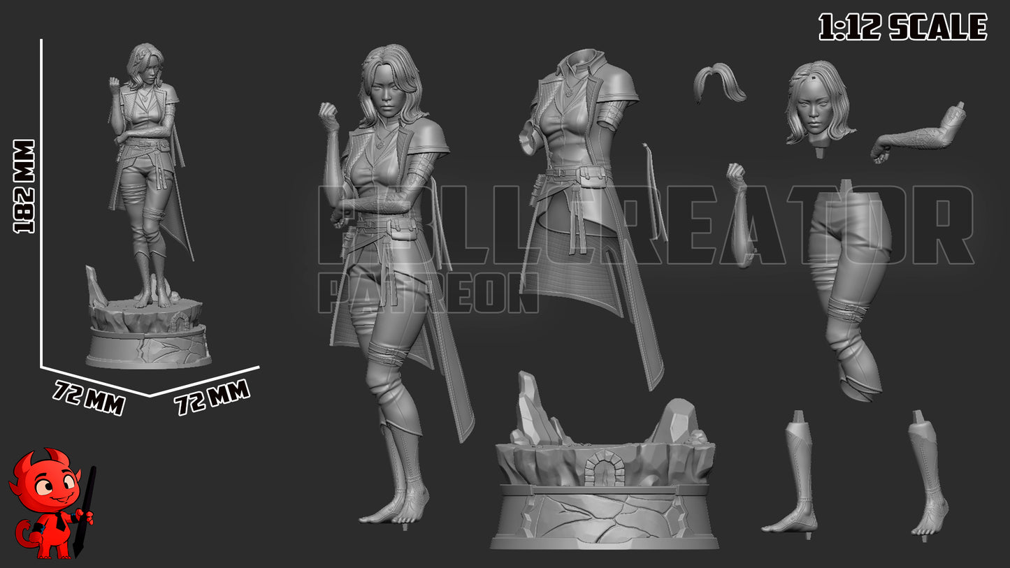 Lune | 3D Printed Resin Model | Unpainted or Hand-Painted