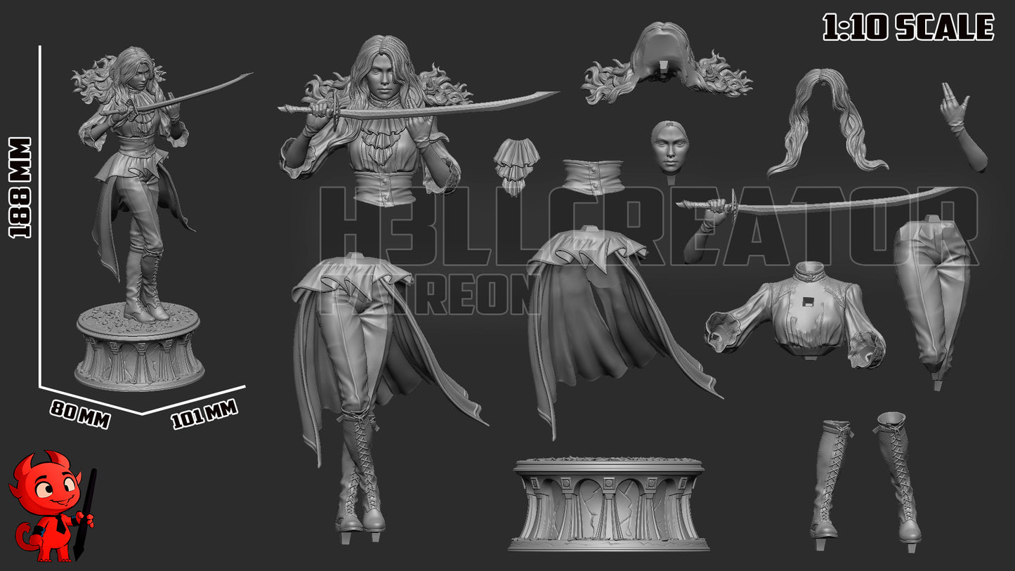 Maelle | 3D Printed Resin Model | Unpainted or Hand-Painted