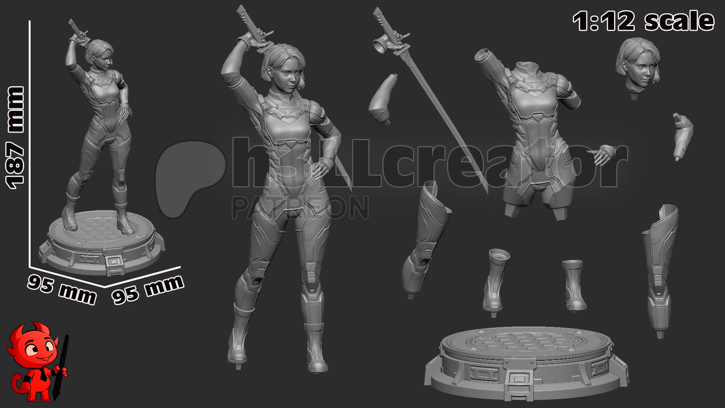 Mio | 3D Printed Resin Model | Unpainted or Hand-Painted