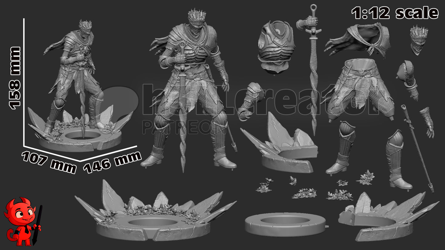 Soul of Cinders | 3D Printed Resin Model | Unpainted or Hand-Painted