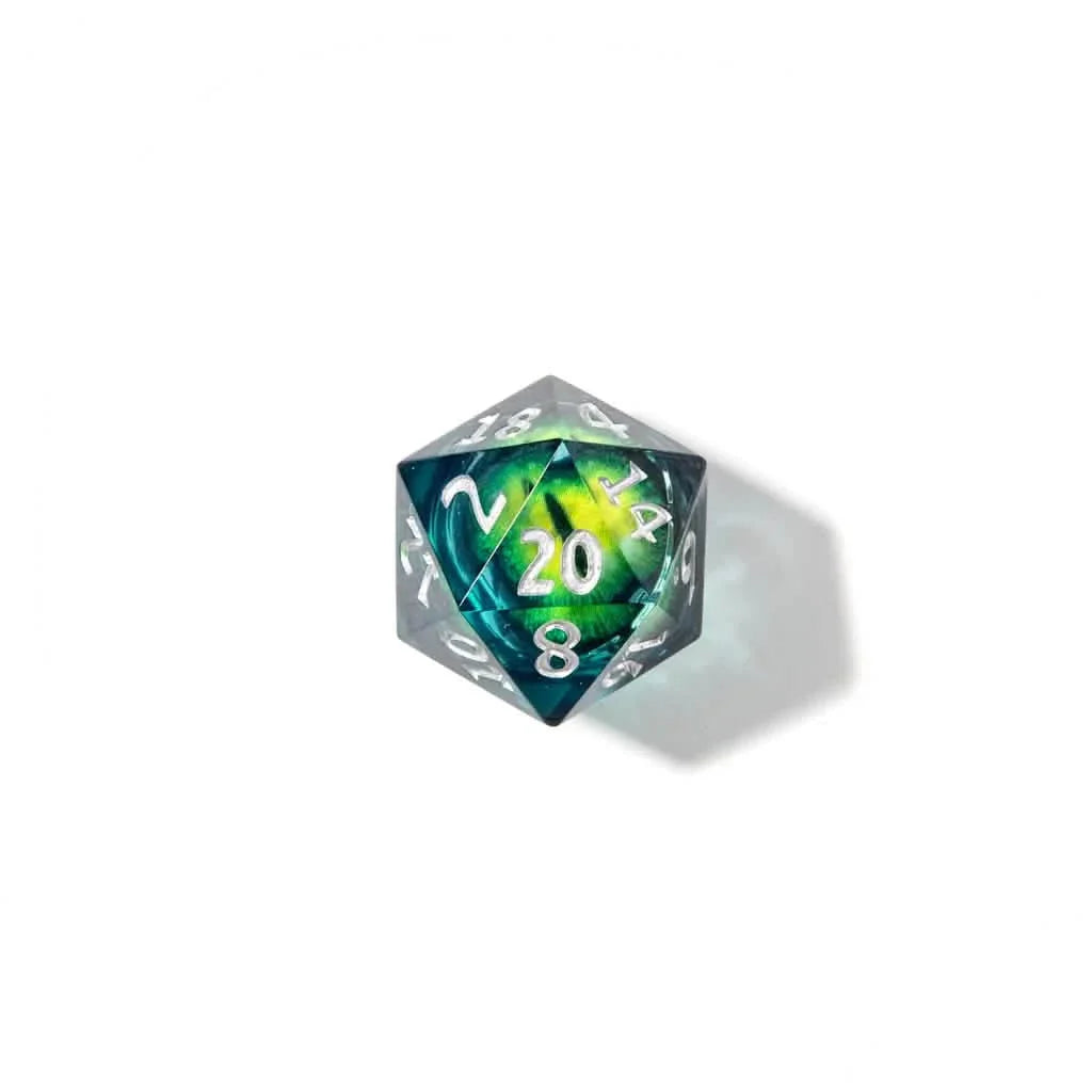 Eye of Dread | Liquid Core Dice | Resin | 7 Piece Set