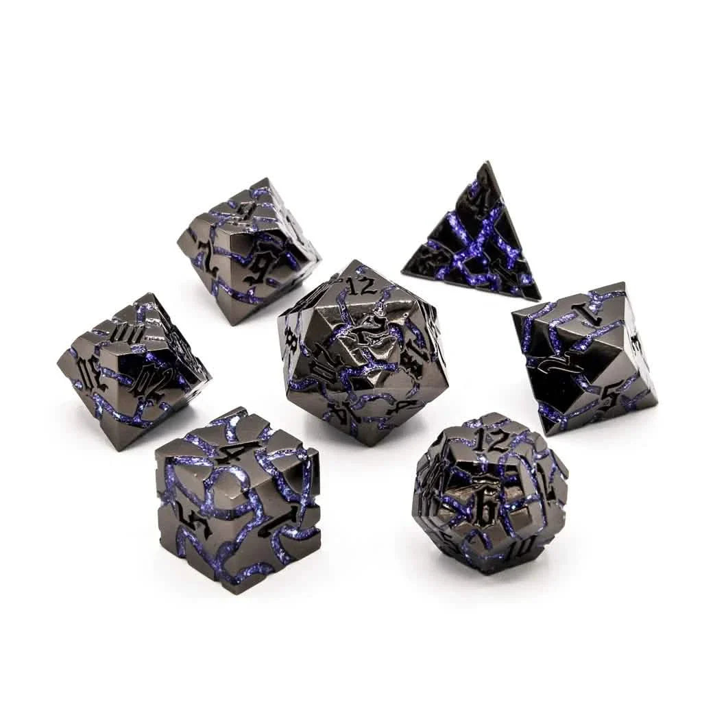 Arcane Steel | Solid Metal Dice | 7 Piece Set