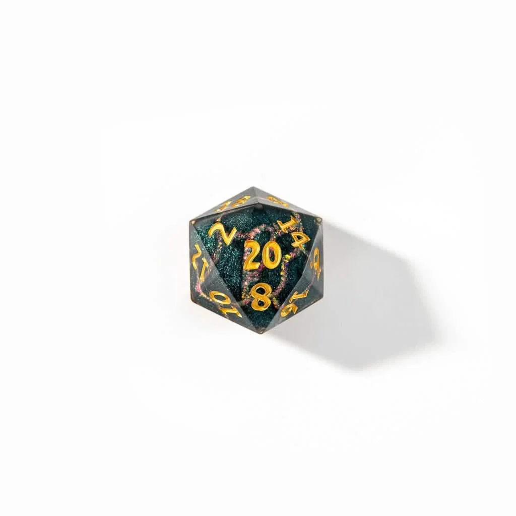 Aurora Spark | Sharp Edge Dice | Resin | 7 Piece Set