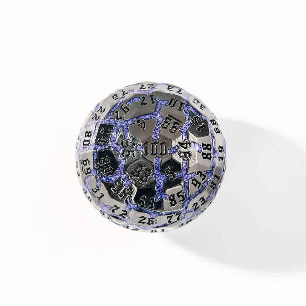 Arcane Steel | Solid Metal Dice | 50MM D100