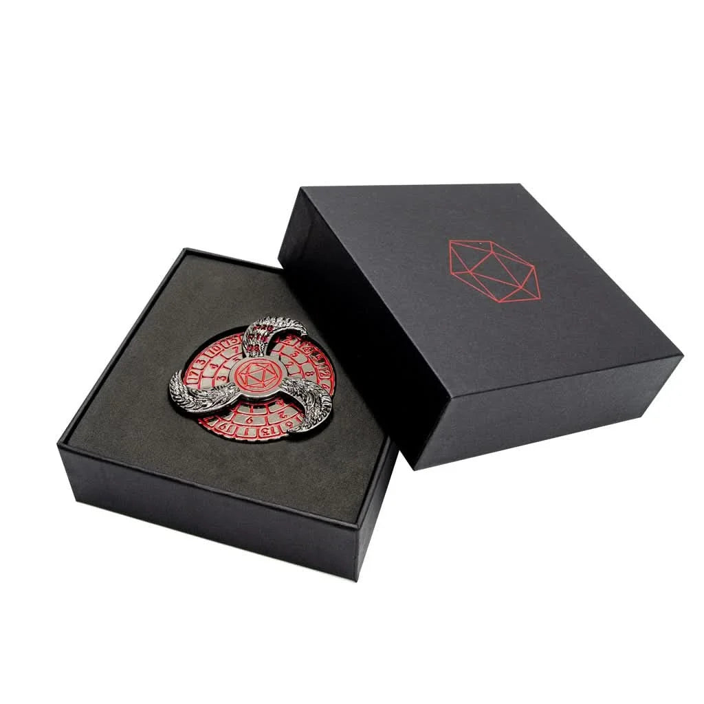 Prophecy Wheel | DND Dice Spinner | Black & Red