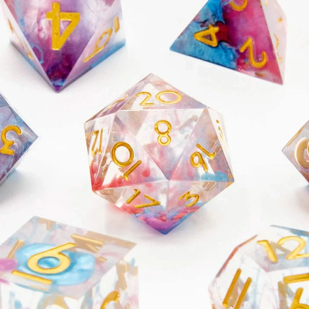 Arcane Cyclone | Sharp Edge Dice | Resin | 7 Piece Set