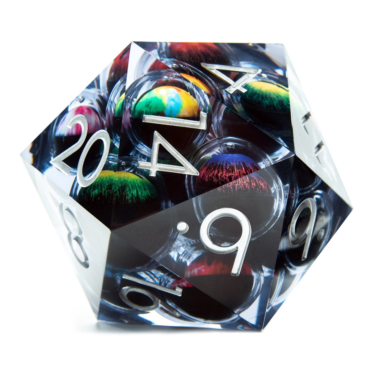 Eyes of Insight | Liquid Core Dice | Resin | 7 Piece Set