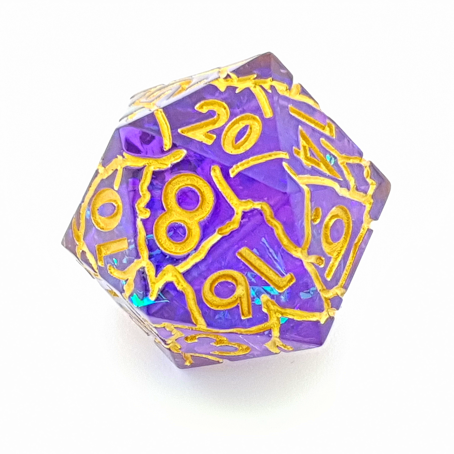 Golden Phantasm | Sharp Edge Dice | Resin | 7 Piece Set