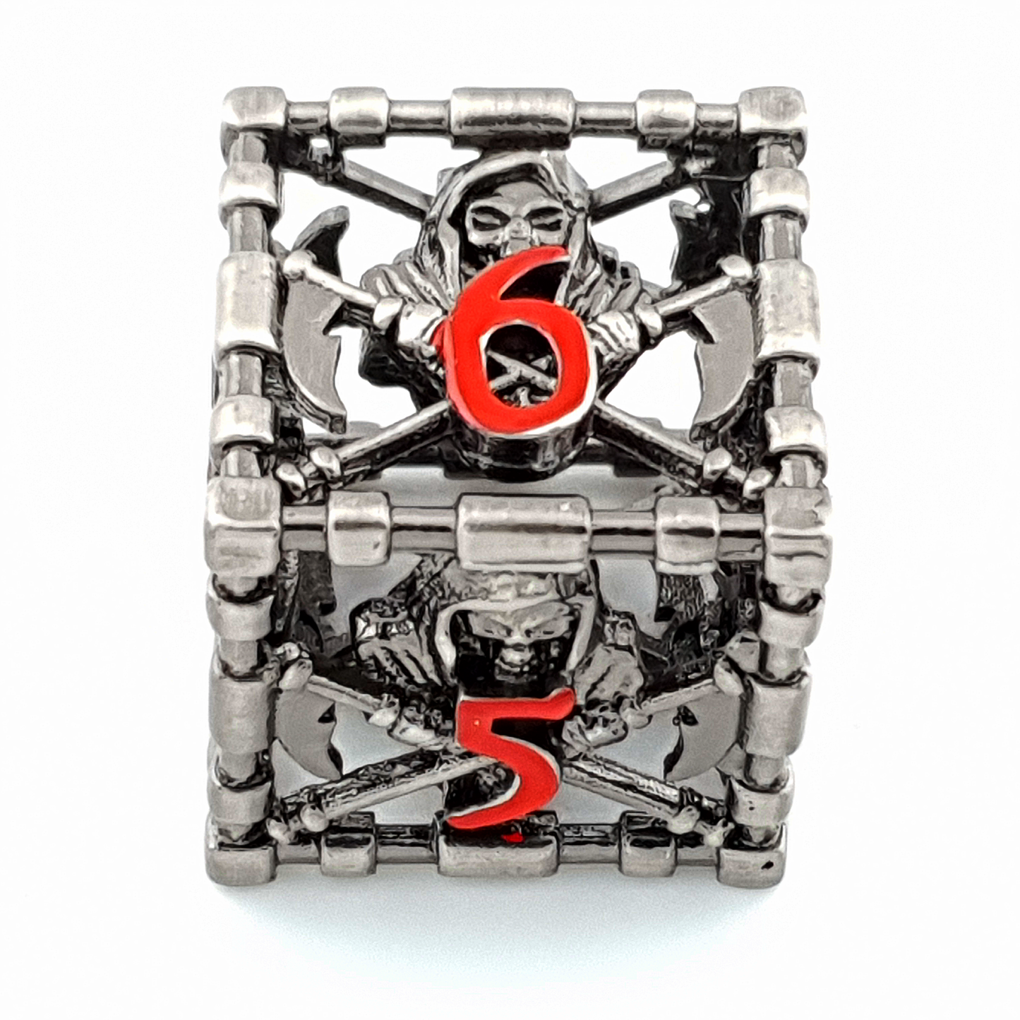 Death's Whisper | Hollow Metal Dice | 7 Piece Set