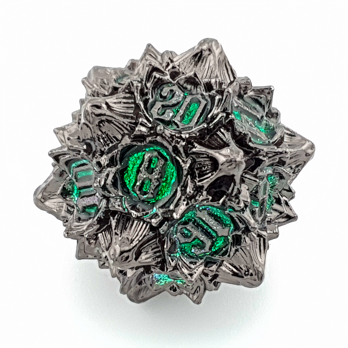 Twighlight Lotus | Hollow Metal Dice | 7 Piece Set
