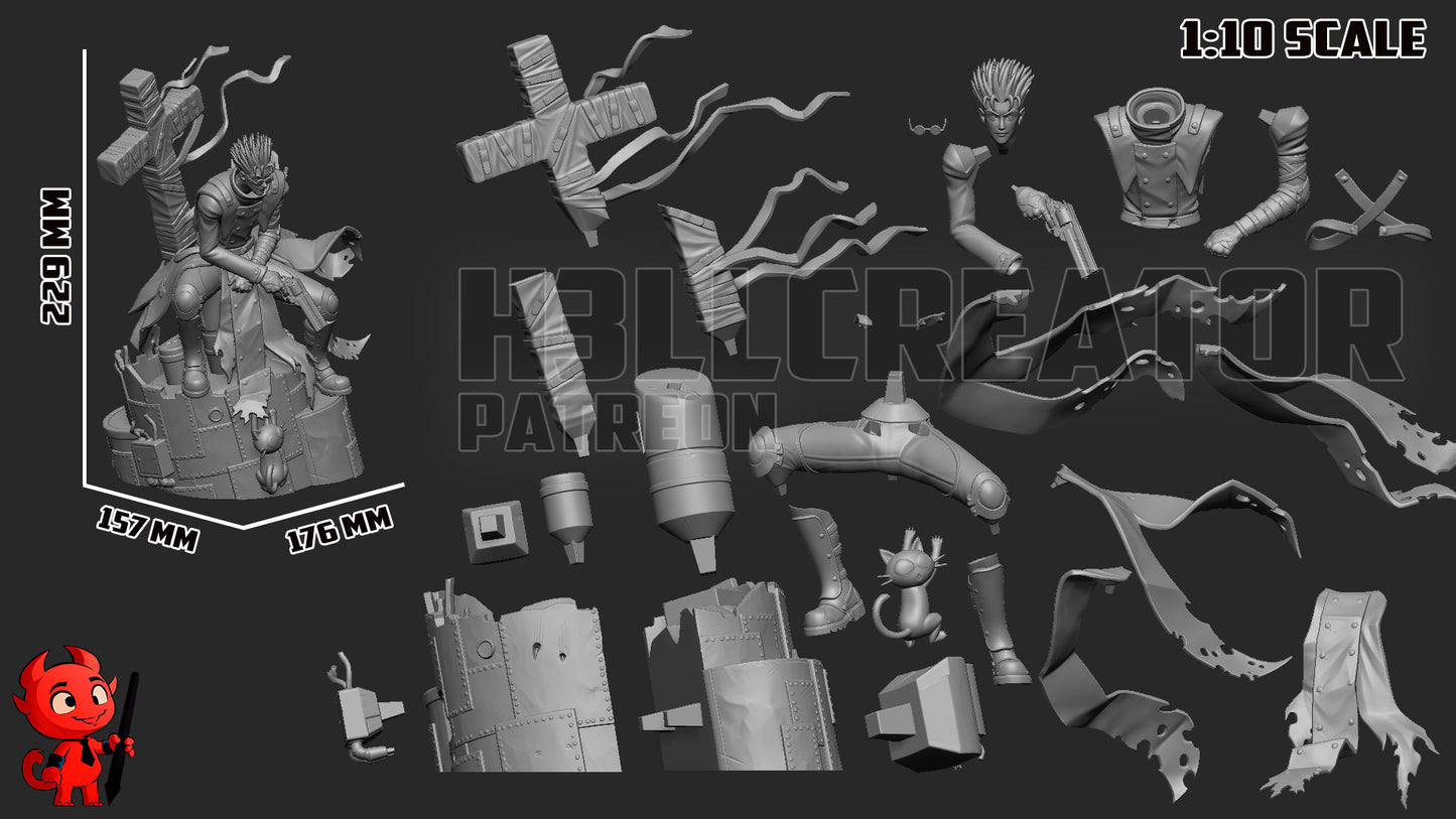 Vash | 3D Printed Resin Model | Unpainted or Hand-Painted