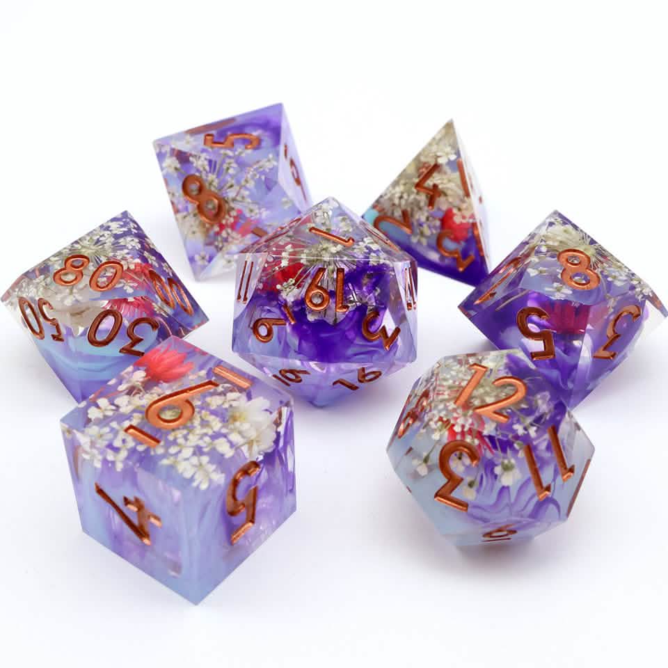 Potion of Insight | Sharp Edge Dice | Resin | 7 Piece Set