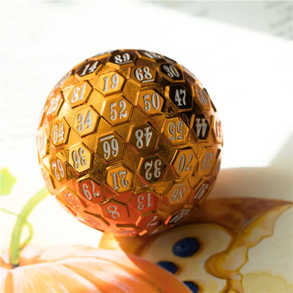 Sunfire Oracle | Solid Metal Dice | 45MM D100