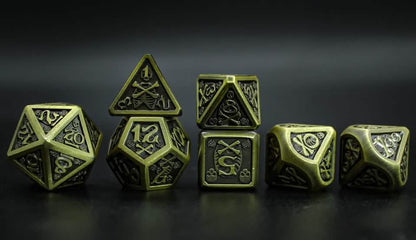 Boneshadow | Solid Metal Dice | 7 Piece Set