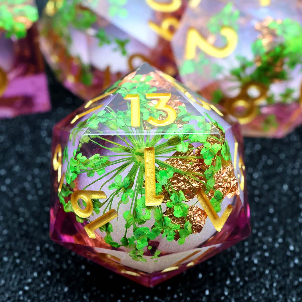 Potion of Vitality | Sharp Edge Dice | Resin | 7 Piece Set