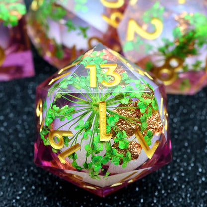 Potion of Vitality | Sharp Edge Dice | Resin | 7 Piece Set