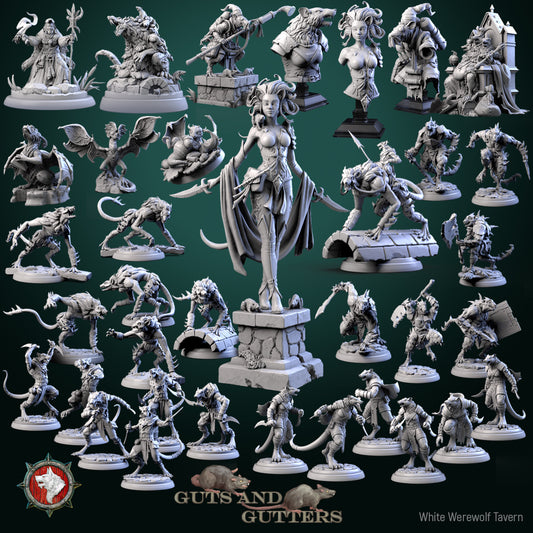 Dungeons and Dragons Models - Guts and gutters - Set by White Werewolf Tavern