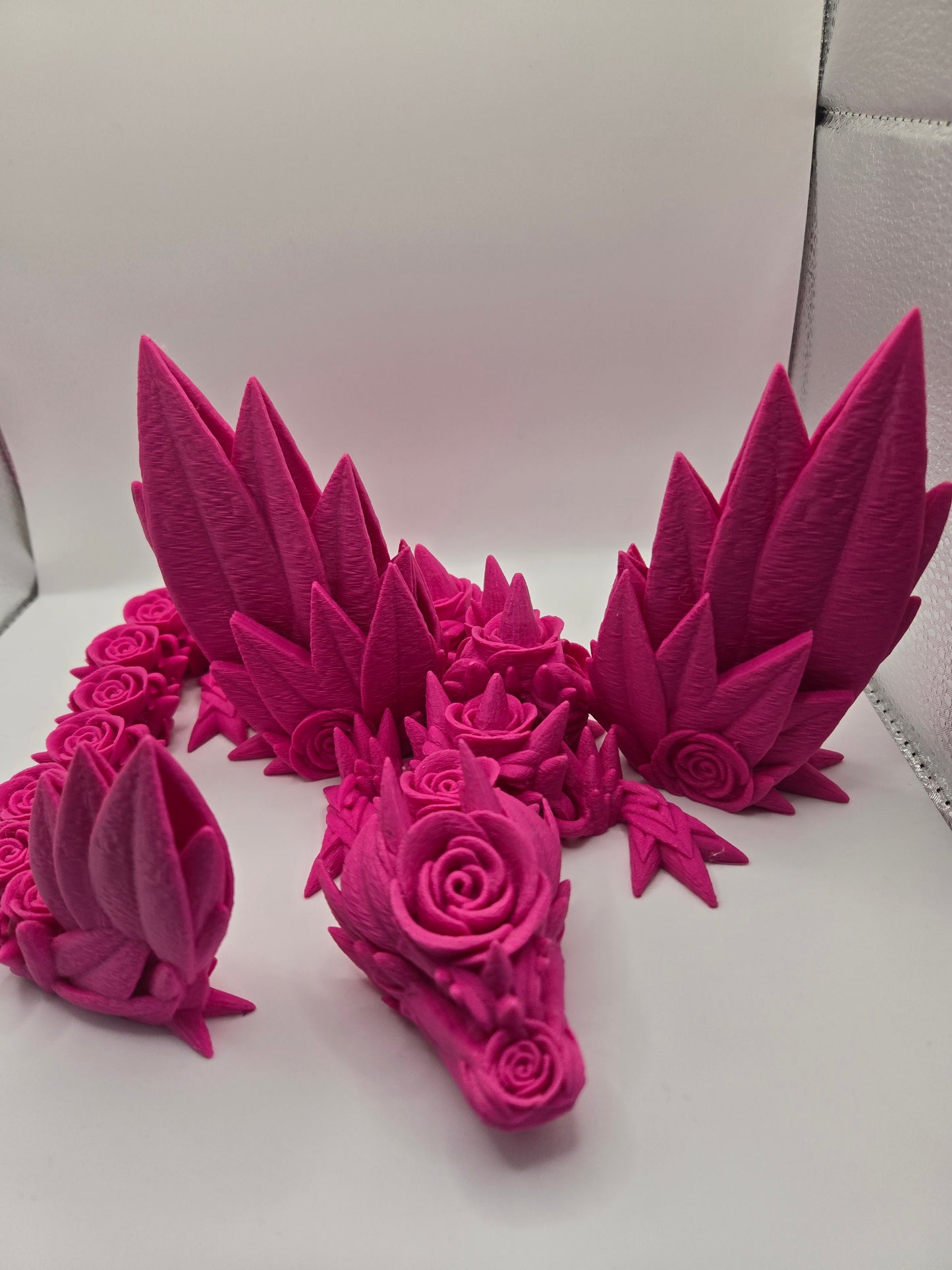 Articulated Rose Dragon With Wings