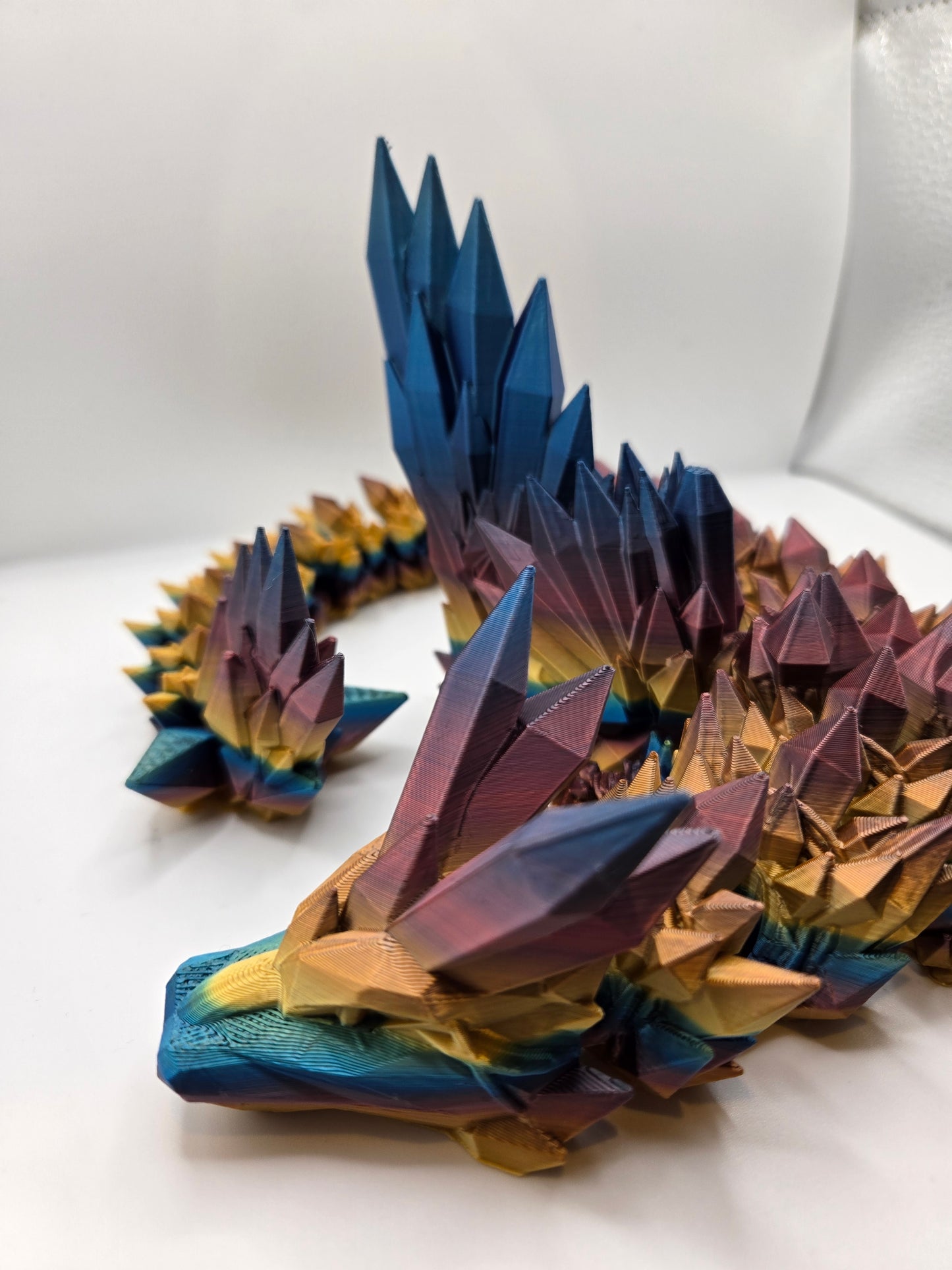 Articulated Crystal Dragon With Wings