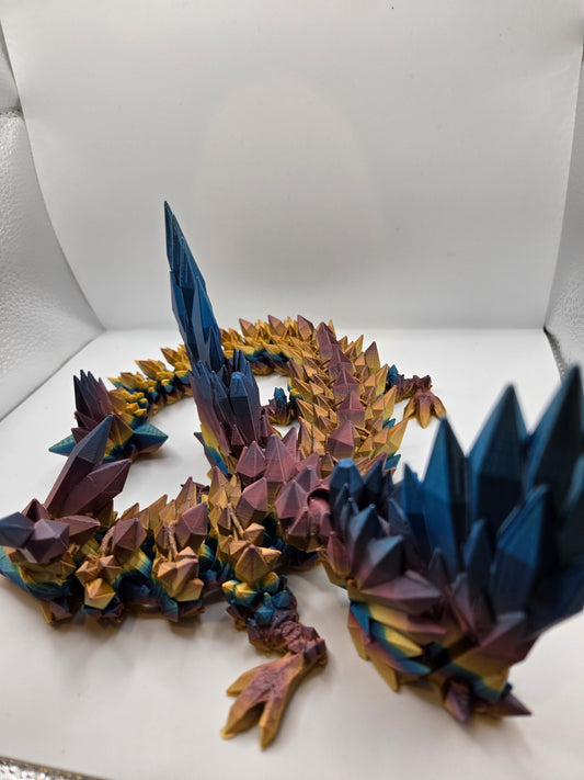 Articulated Crystal Dragon With Wings