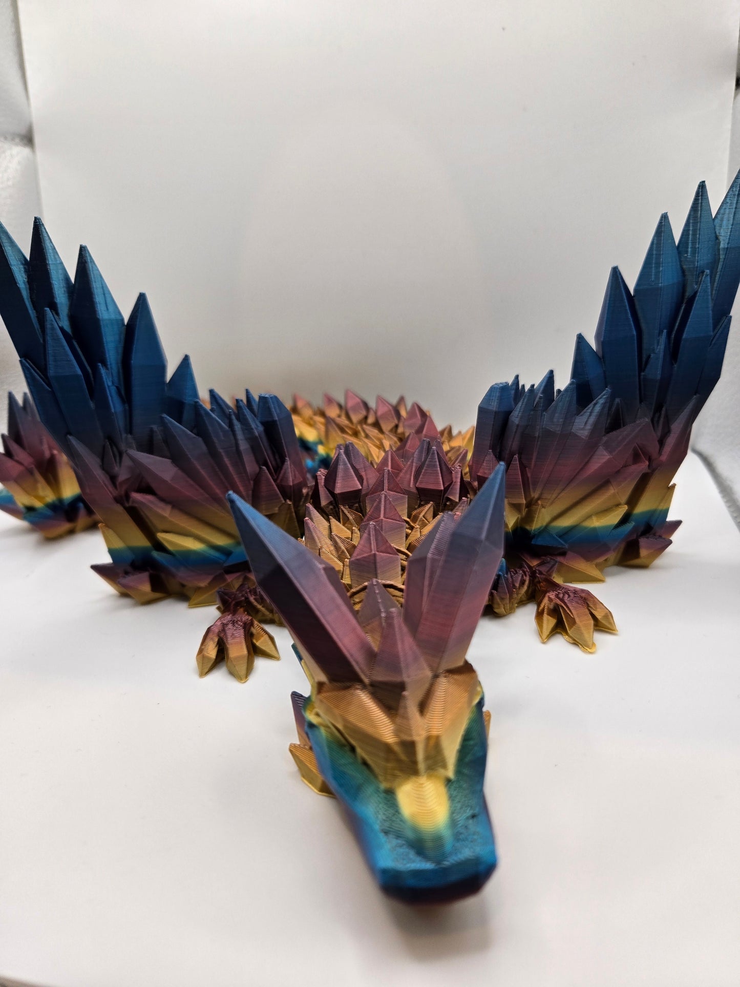 Articulated Crystal Dragon With Wings