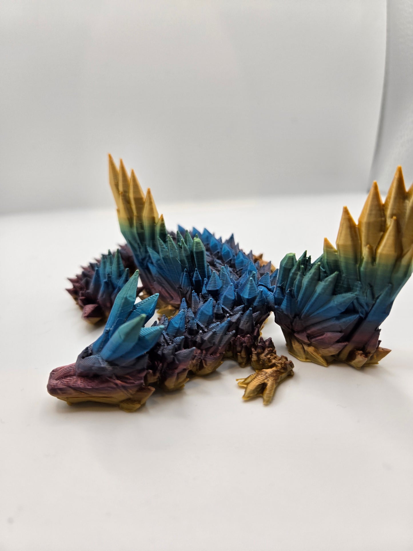 Articulated Crystal Dragon With Wings