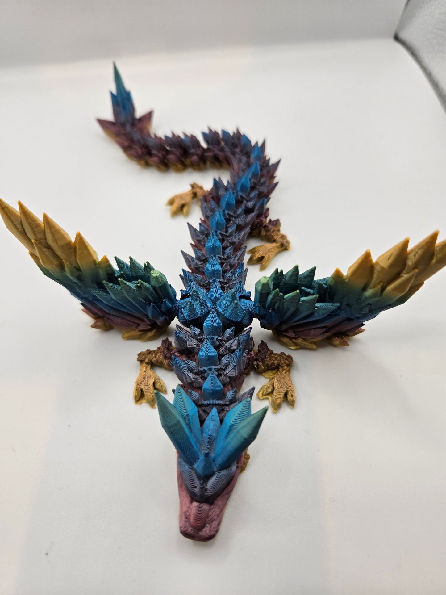 Articulated Crystal Dragon With Wings