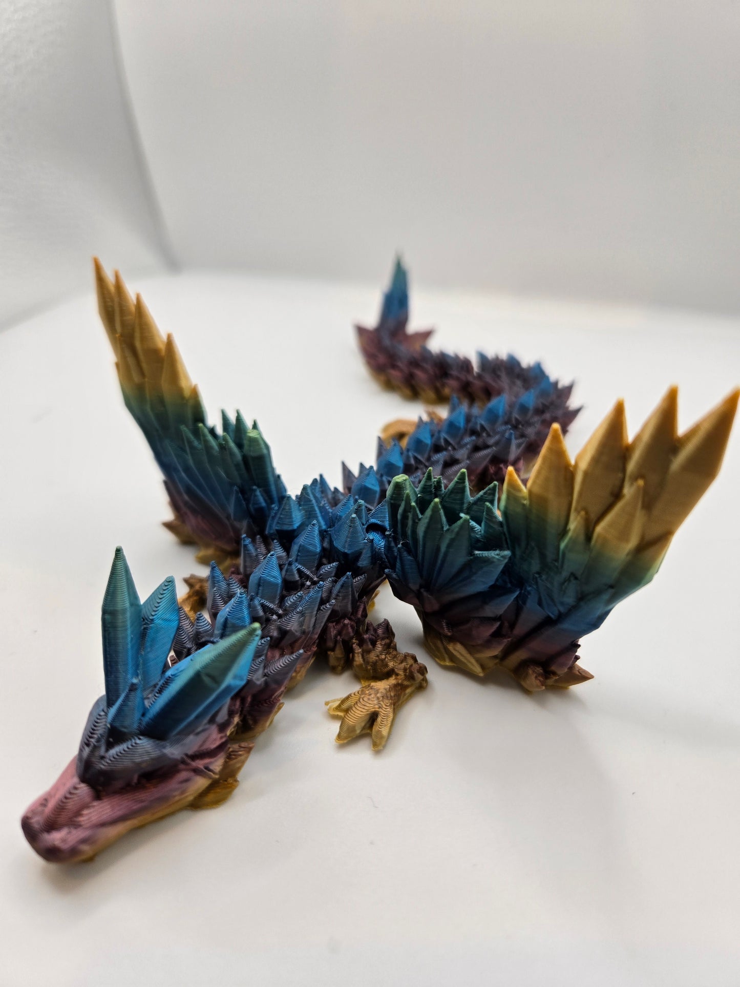 Articulated Crystal Dragon With Wings