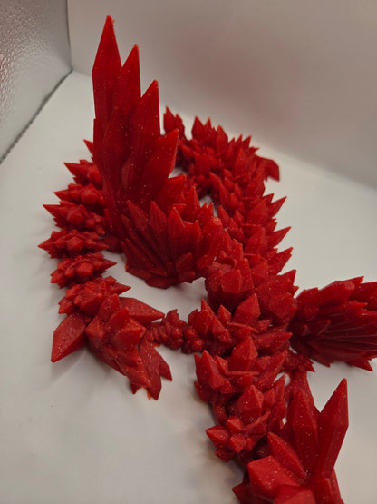 Articulated Crystal Dragon With Wings