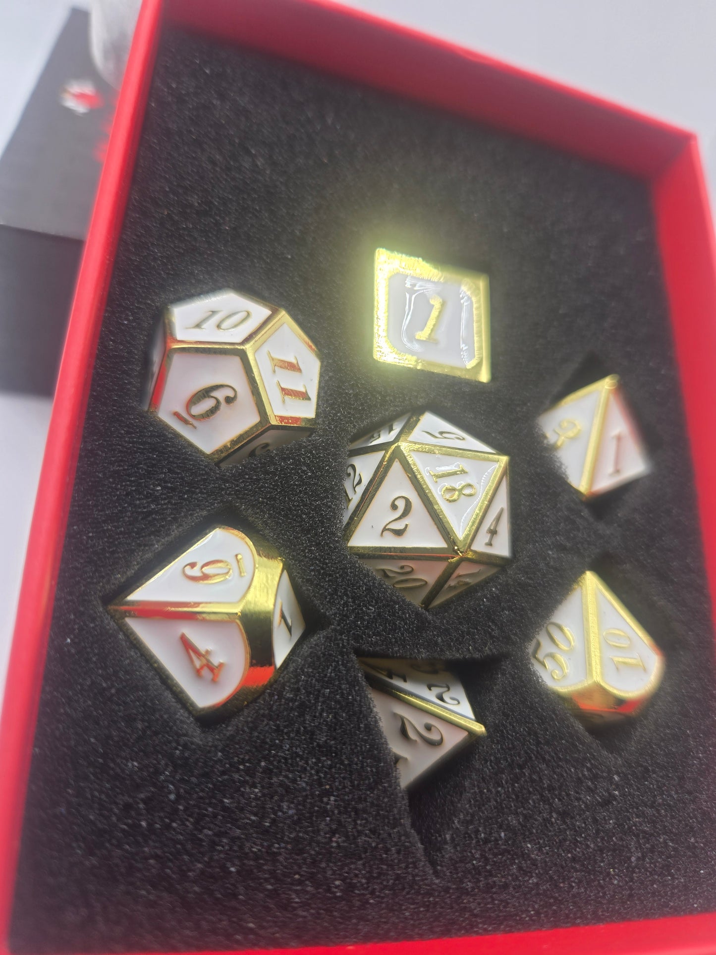 Metal 7 Piece Polyhedral Dice Pure Noble | 7 Piece Set