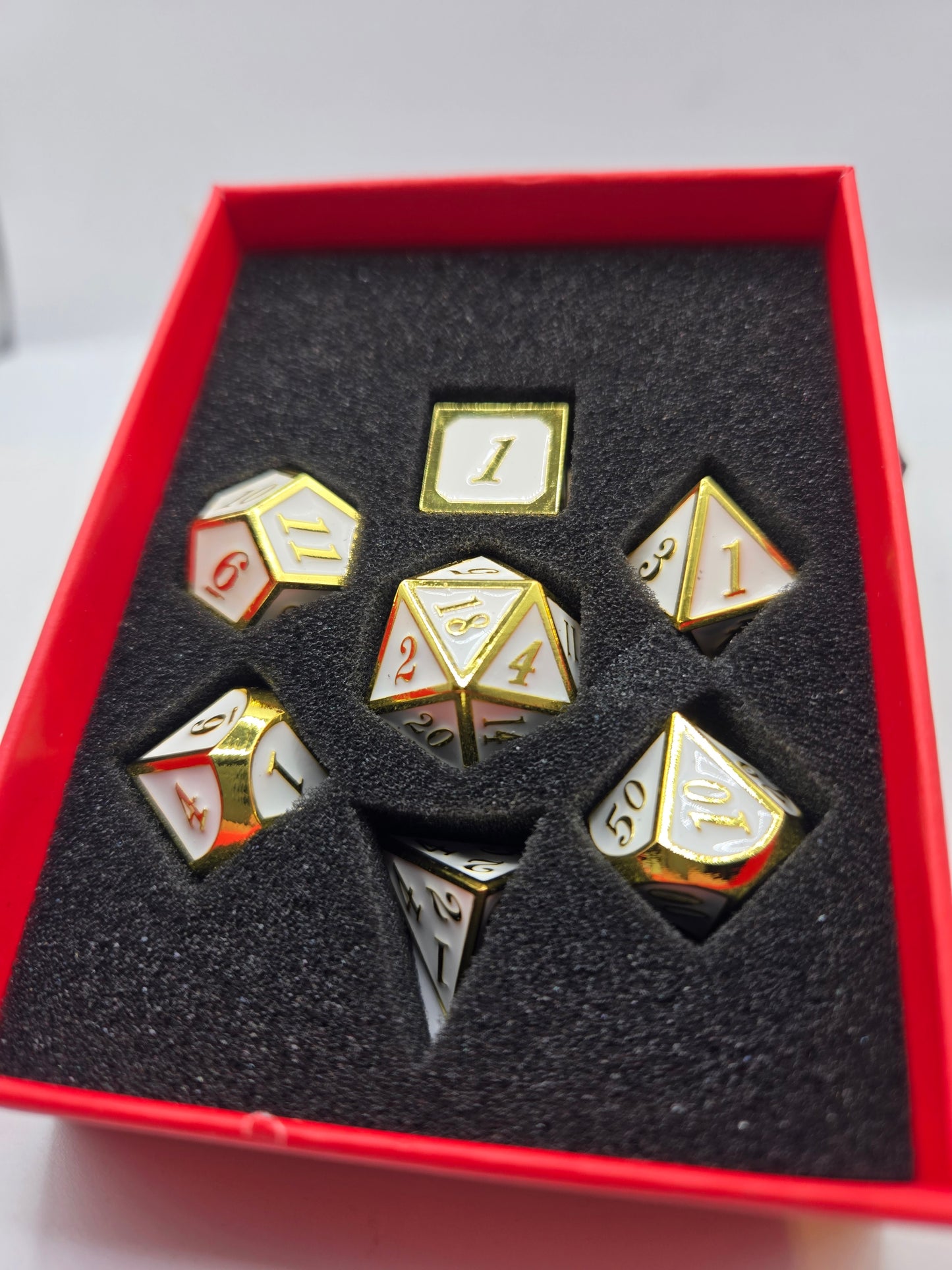 Metal 7 Piece Polyhedral Dice Pure Noble | 7 Piece Set