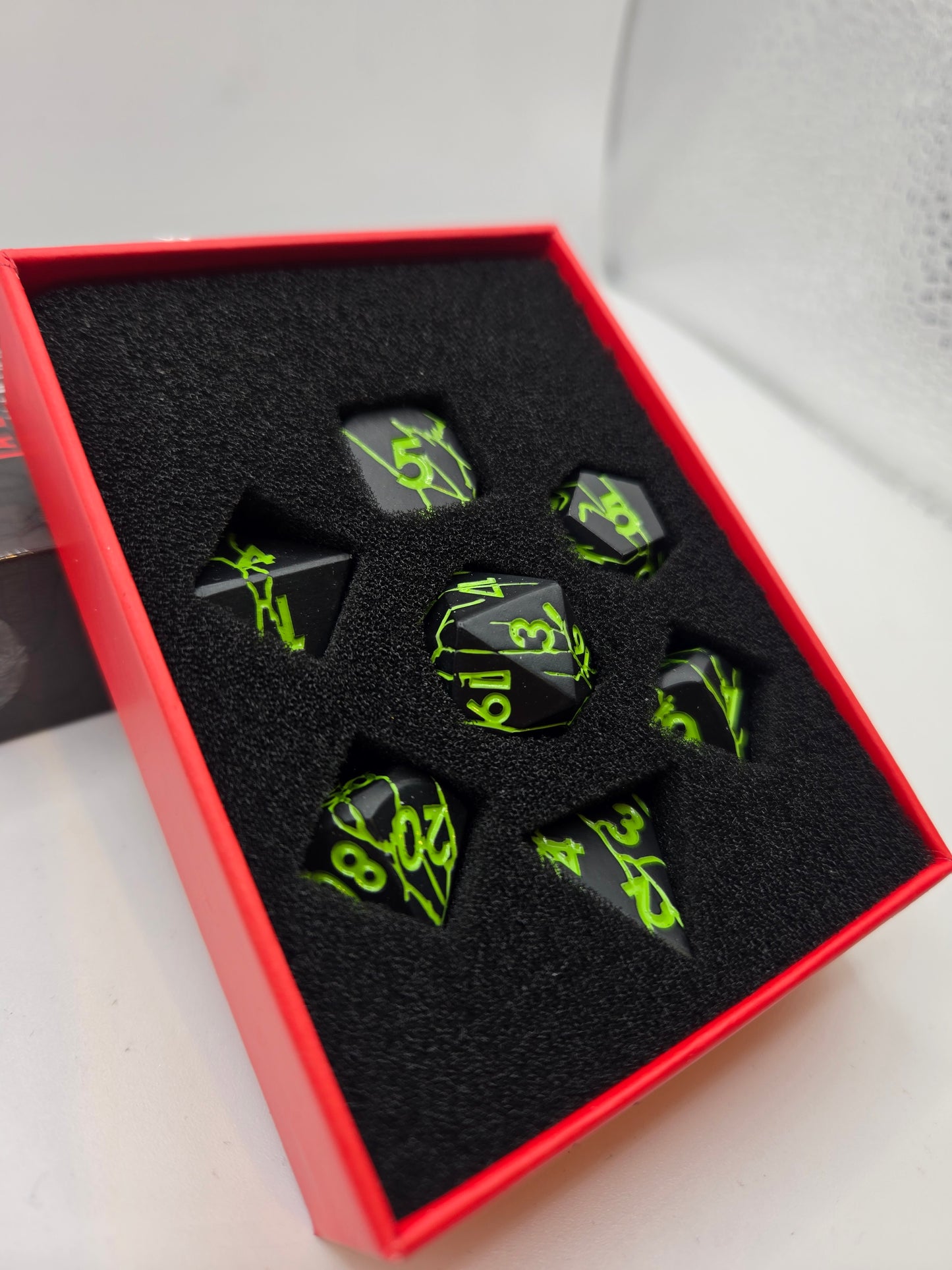 Metal 7 Piece Polyhedral Dice Shadowroot | 7 Piece Set