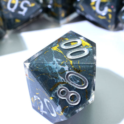 Gilded Void | Art Core Dice | 7 Piece Set