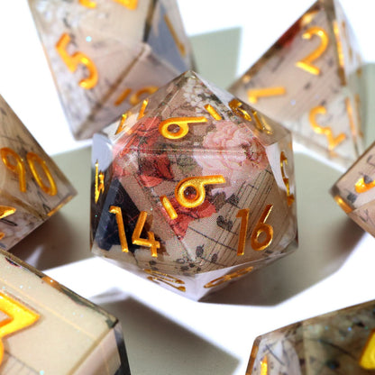 Sonnet of Thorns | Art Core Dice| 7 Piece Set