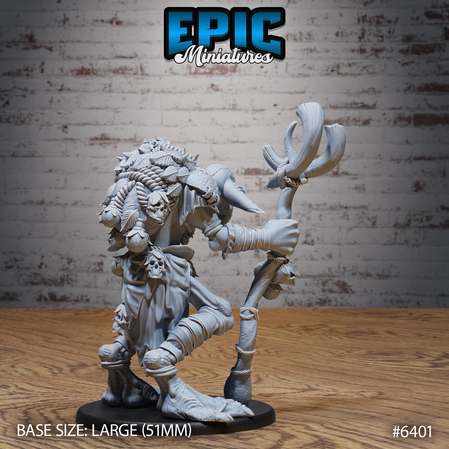 Troll Shaman - Large DnD Scale - Resin Model - For tabletop gaming Rifts/DnD/Pathfinder/Etc