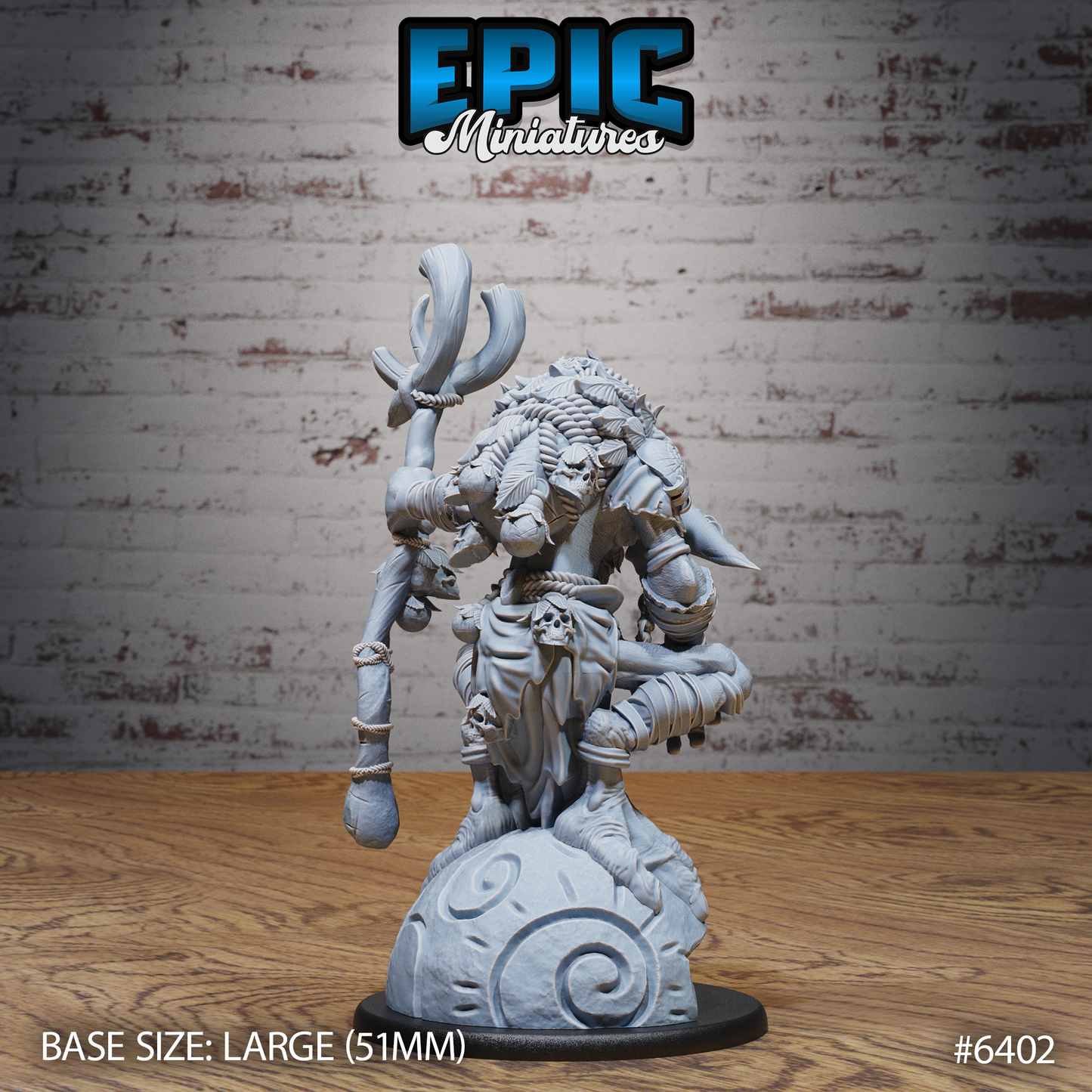 Troll Shaman - Large DnD Scale - Resin Model - For tabletop gaming Rifts/DnD/Pathfinder/Etc