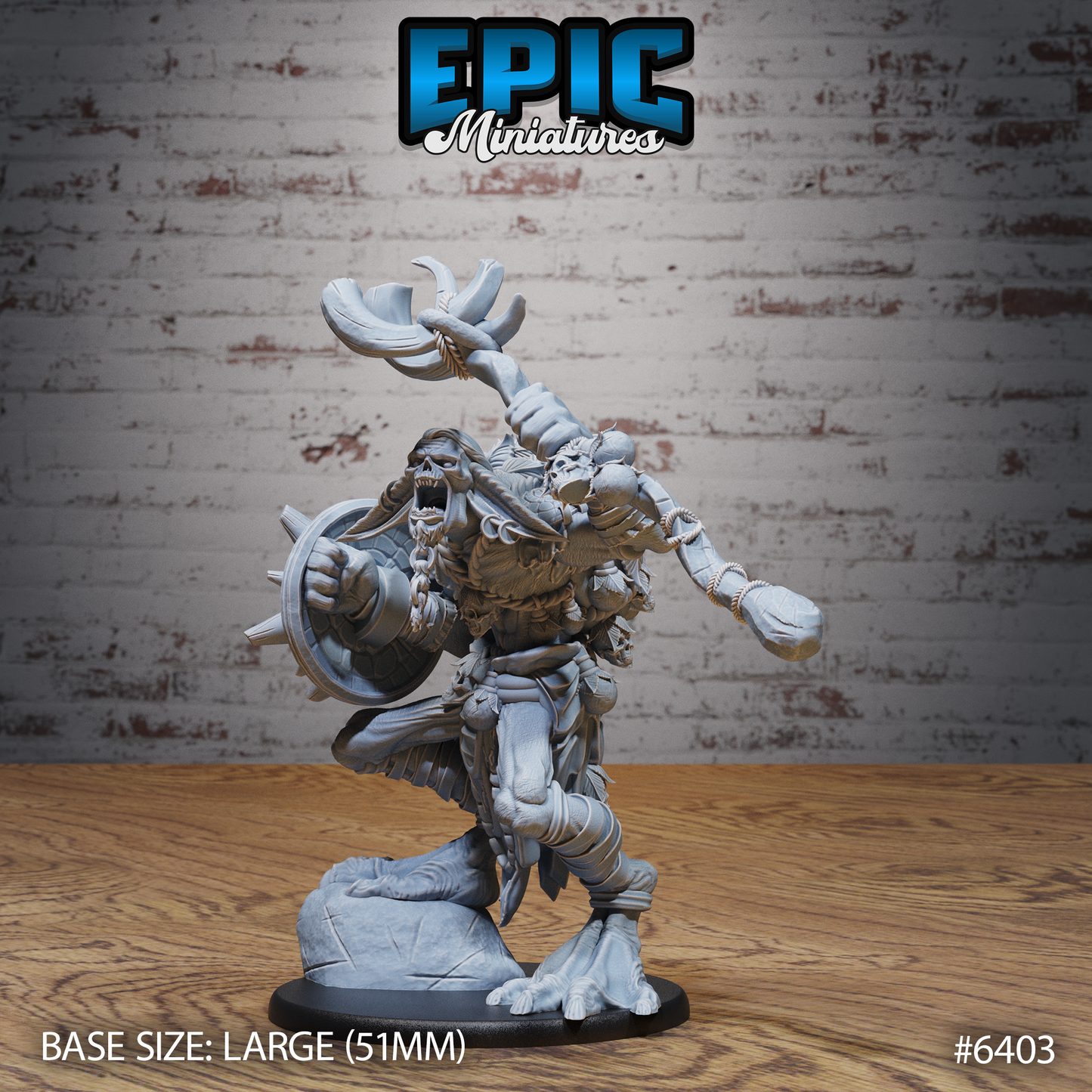 Troll Shaman - Large DnD Scale - Resin Model - For tabletop gaming Rifts/DnD/Pathfinder/Etc