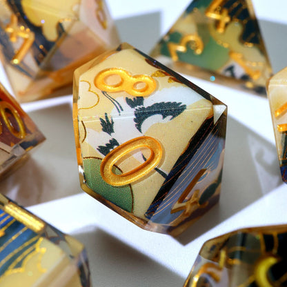 Whispering Glade | Art Core Dice | 7 Piece Set