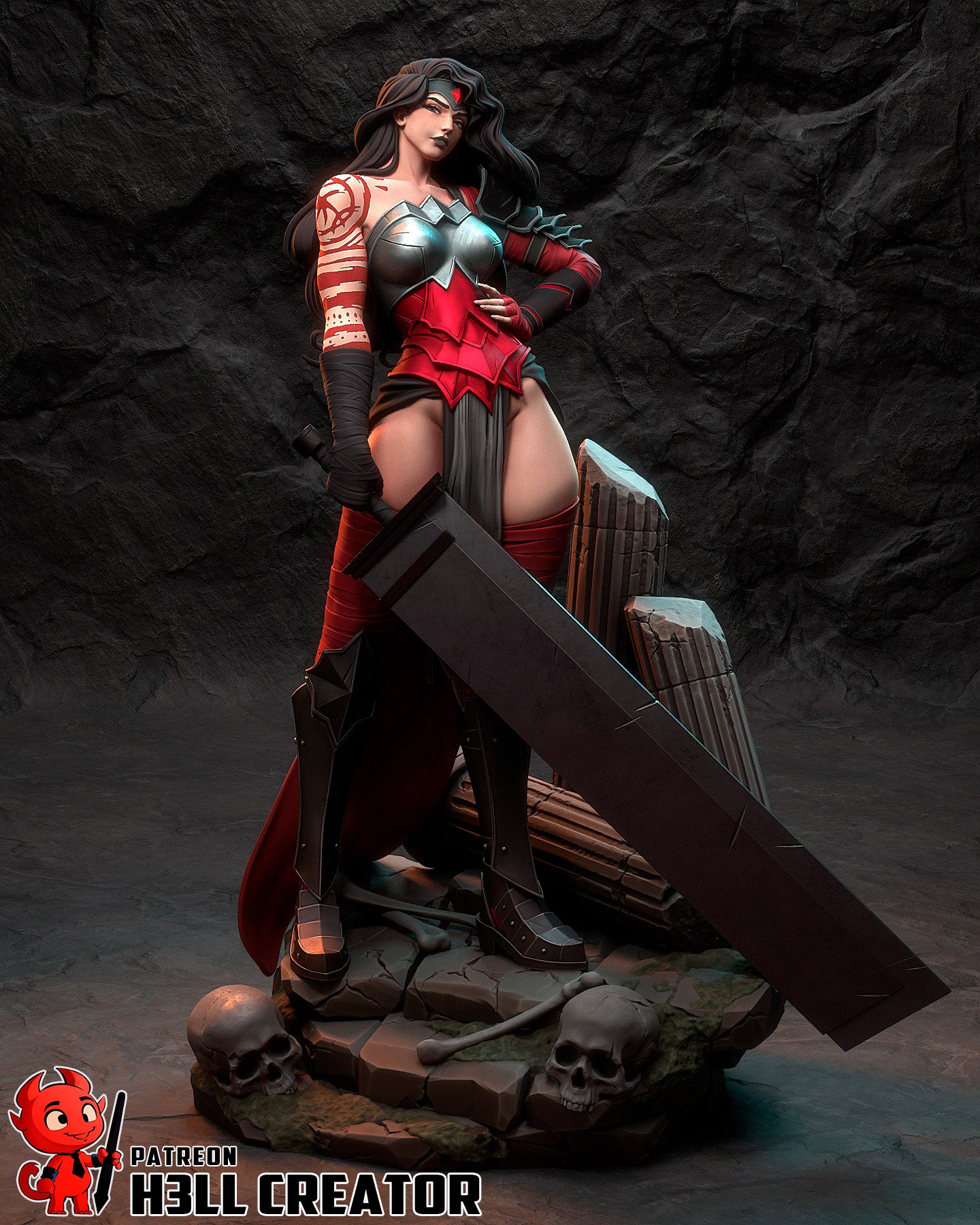 Absolute Wonder Woman | 3D Printed Resin Model | Unpainted or Hand-Painted