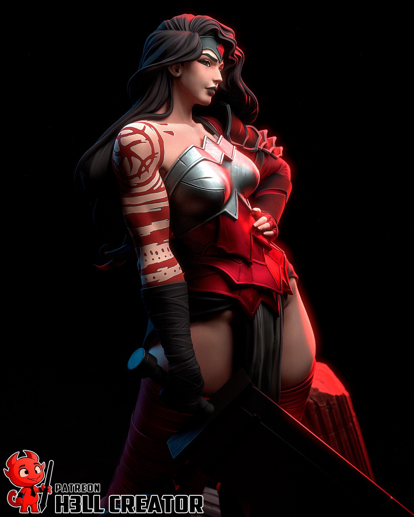 Absolute Wonder Woman | 3D Printed Resin Model | Unpainted or Hand-Painted