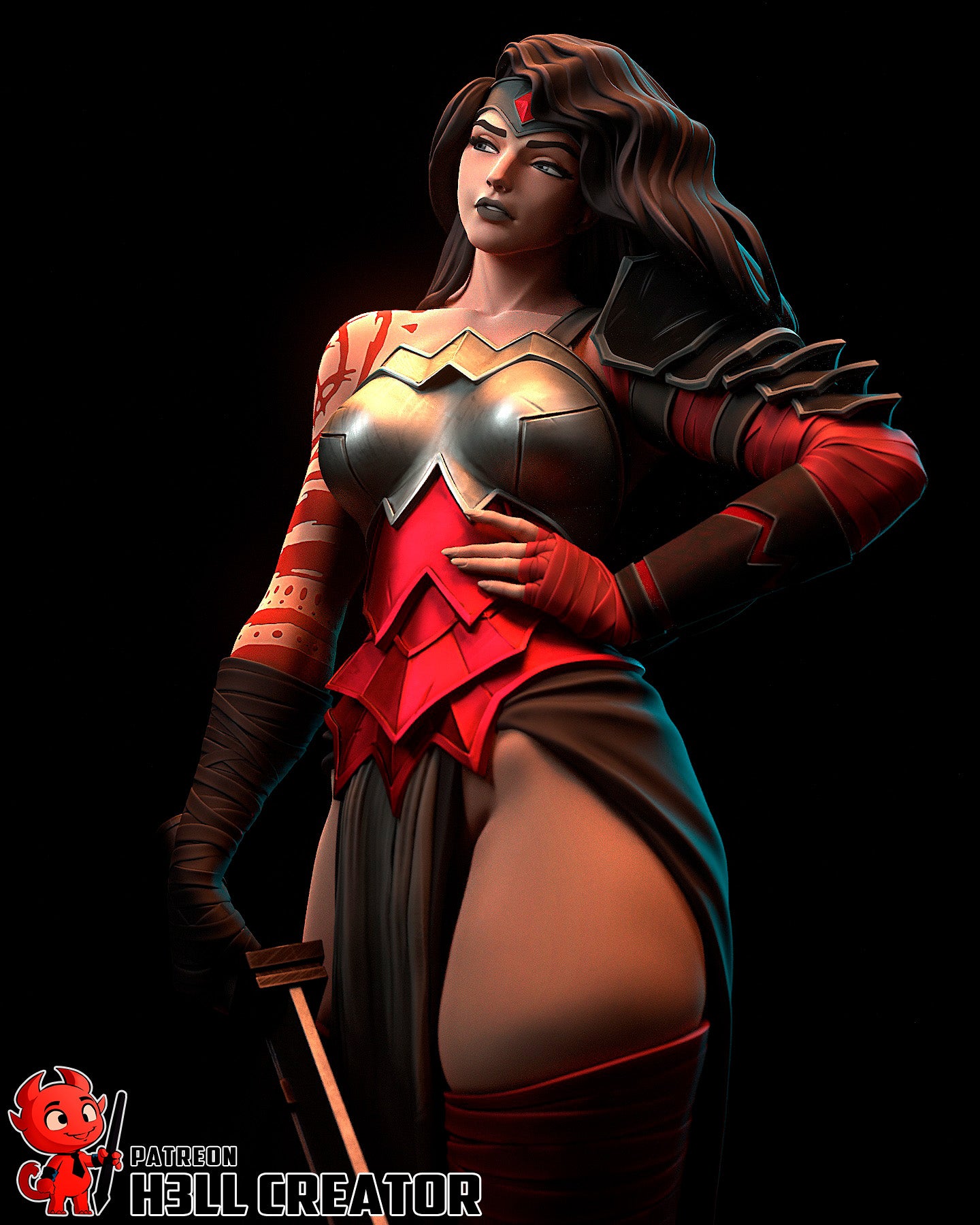 Absolute Wonder Woman | 3D Printed Resin Model | Unpainted or Hand-Painted