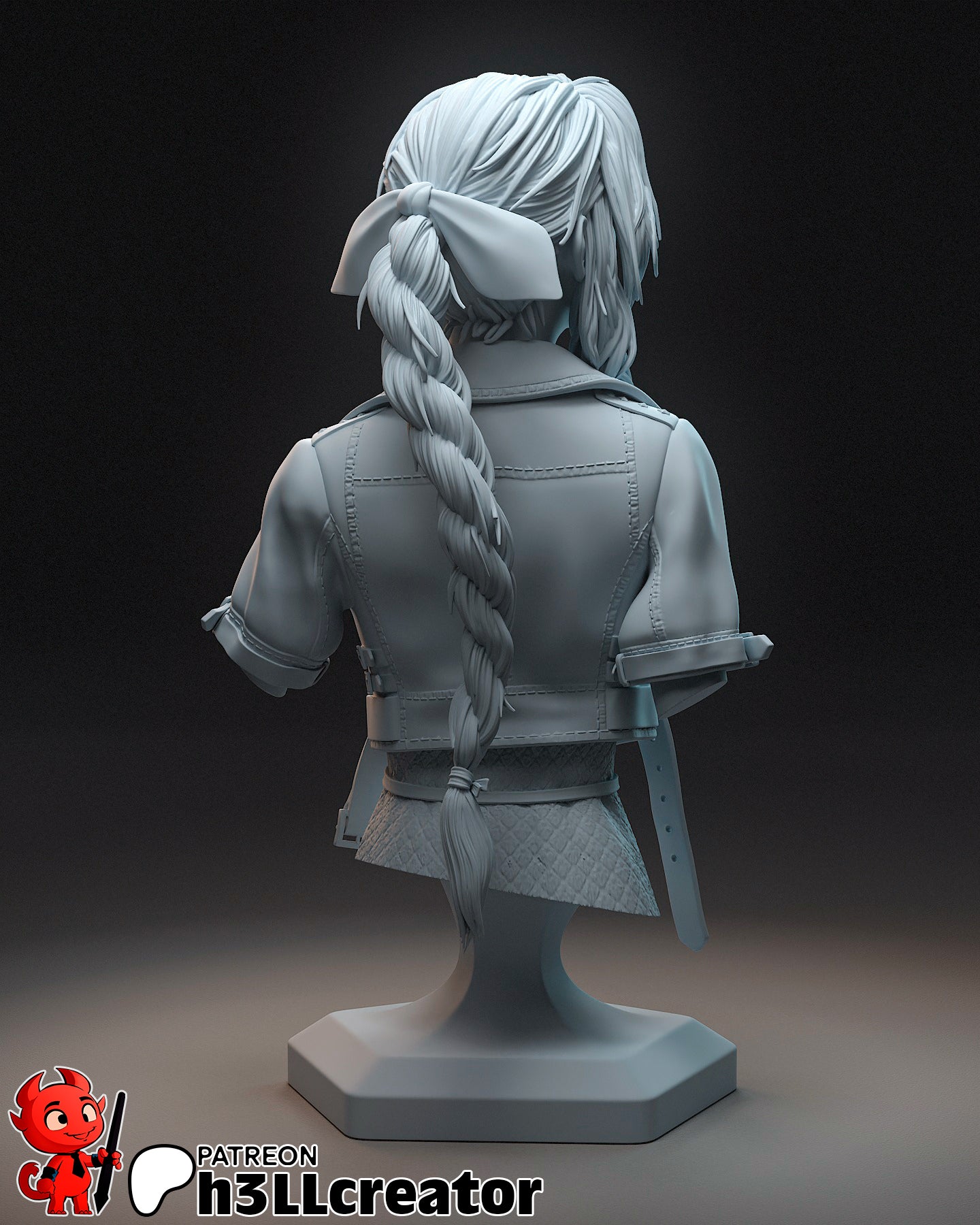 Aerith Gainsborough – Final Fantasy VII Inspired Sculpture | 3D Printed Resin Model | Unpainted or Hand-Painted