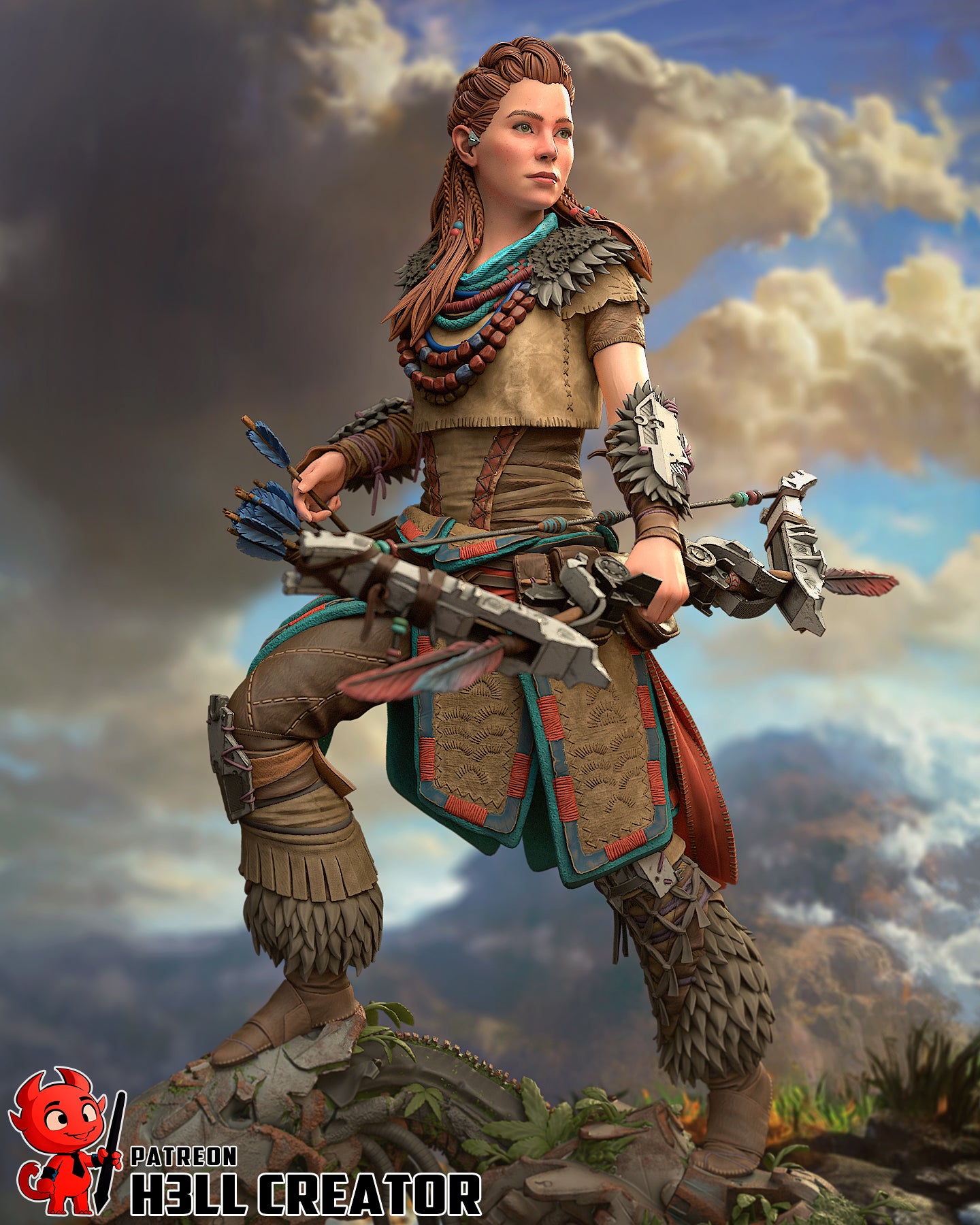 Aloy | 3D Printed Resin Model | Unpainted or Hand-Painted